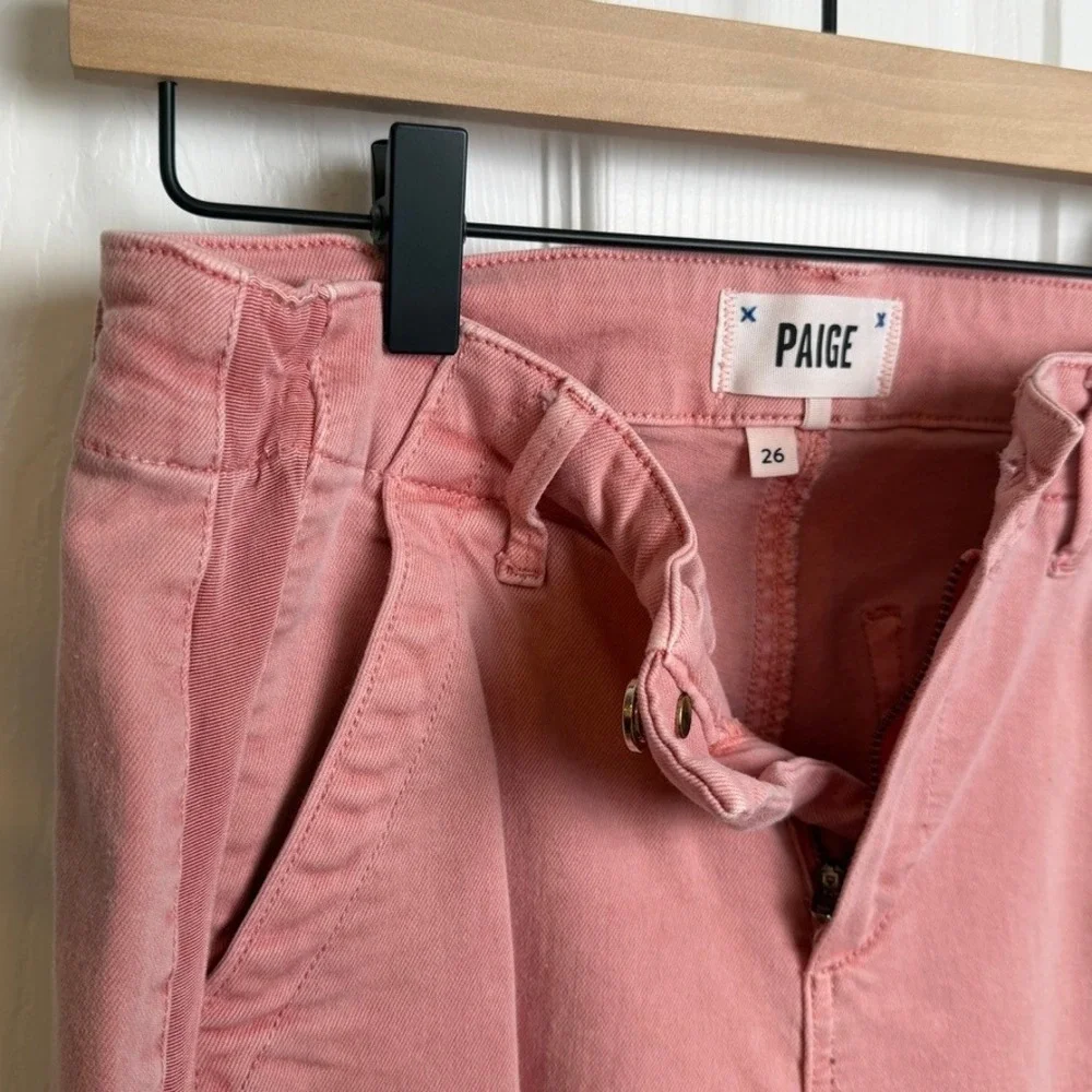 Paige Pink Maisie Jogger Pants Pastel Stretch Waist Casual Loungewear Comfort - Picture 2 of 11